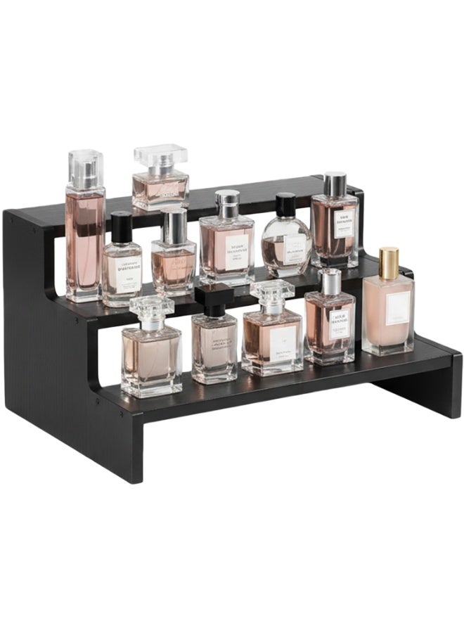 3-Tier Perfume Display Organiser, 34 cm Wide, Ladder Cologne Stand Holder, for Candles Cosmetics Cupcake Organizer Display Risers - Image 1